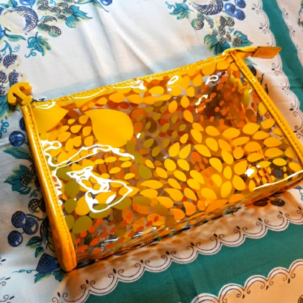 J.Crew Lemon Twist Zippered Cosmetics Case